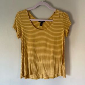 Yellow and White Striped Tee
